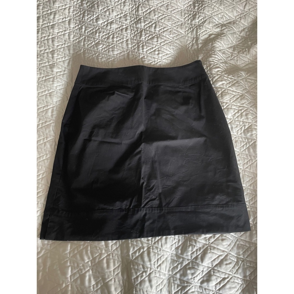 Vintage Talbots Petite Stretch Mini Skirt Black Preppy Size 10P (Vintage Size)